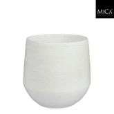 Evora pot rond off white - h23xd24cm
