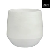 Evora pot rond off white - h28xd30cm