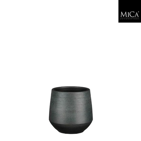 Evora pot rond zwart - h15xd16cm