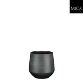 Evora pot rond zwart - h15xd16cm