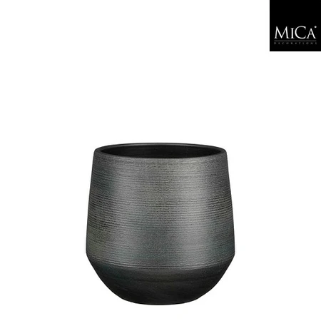 Evora pot rond zwart - h23xd24cm