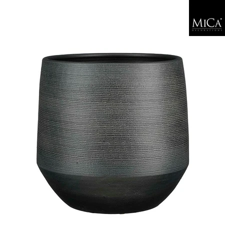 Evora pot rond zwart - h34xd37cm