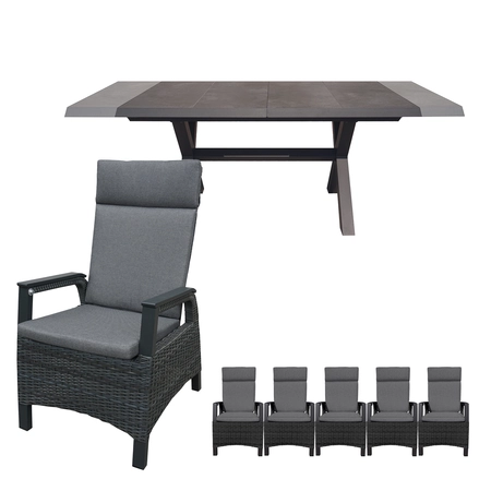 Fabio Dining uitschuifbare dining set voor 6 personen - afbeelding 1