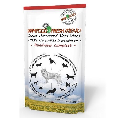 Farm Food Fresh Menu rundvlees compleet 125gr