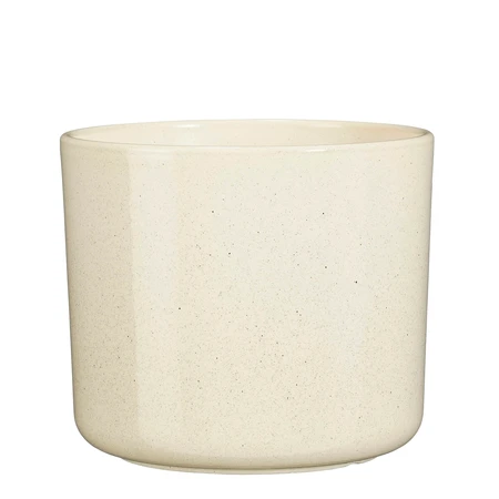 Fedor pot rond beige - h17,5xd19cm