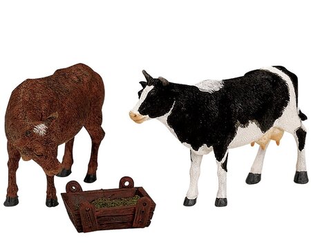 Feeding Cow & Bull, Set Of 3 - Lemax kerstfiguren