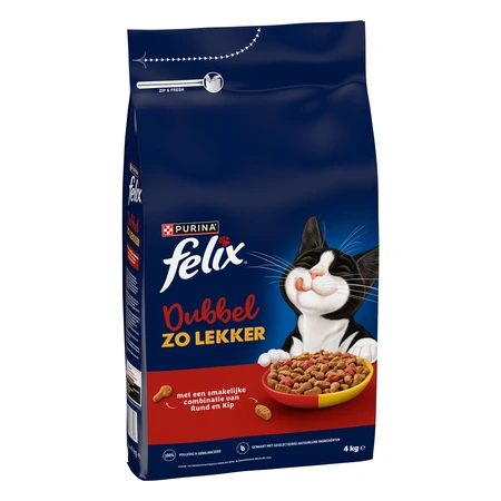 Felix Dubbel Zo Lekker droog adult rund&kip 4kg - afbeelding 5