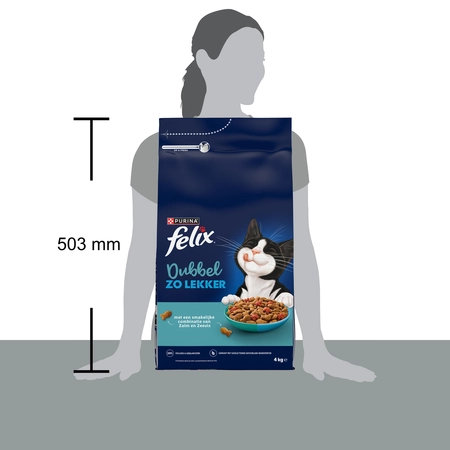 Felix Dubbel Zo Lekker droog adult zalm&zeevis 4kg - afbeelding 6