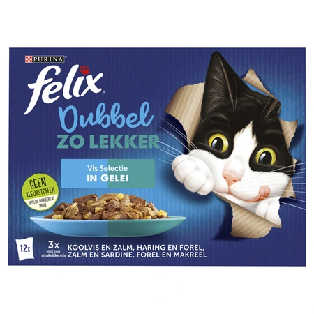 Felix Dubbel Zo Lekker pouch gelei vis sel mp 12x85gr - afbeelding 2