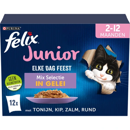 Felix Elke Dag Feest pouch gelei jun mix sel mp 12x85gr - afbeelding 1