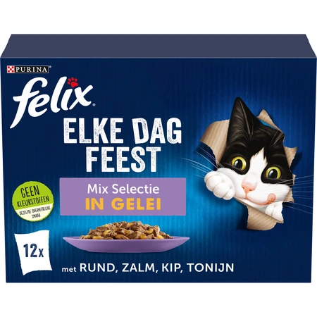 Felix Elke Dag Feest pouch gelei senior mix sel mp 12x85gr - afbeelding 2
