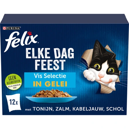 Felix Elke Dag Feest pouch gelei vis sel mp 12x85gr - afbeelding 2