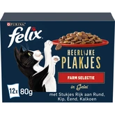 Felix Heerlijke Plakjes pouch gelei farm sel mp 12x80gr