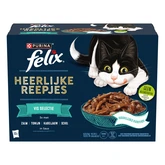 Felix Heerlijke Reepjes pouch jus vis sel mp 12x80gr - afbeelding 4