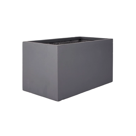 Fibre clay bak rechthoek 80 x 37 x 37 cm Dark grey - afbeelding 2