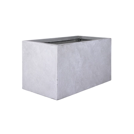 Fibre Clay Bak Rechthoek 80 X 37 X 37 Cm Lichtgrijs - afbeelding 2
