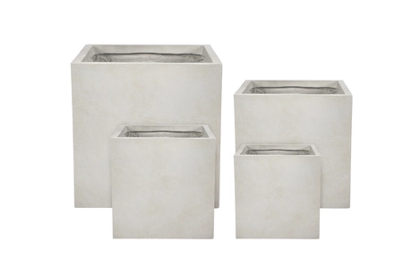 Fibre clay bak vierkant 30 x 30 x 30 cm Beige - afbeelding 2