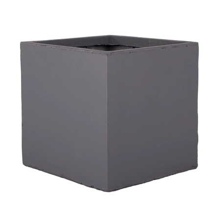 Fibre clay bak vierkant 50 x 50 x 50 cm Dark grey - afbeelding 2