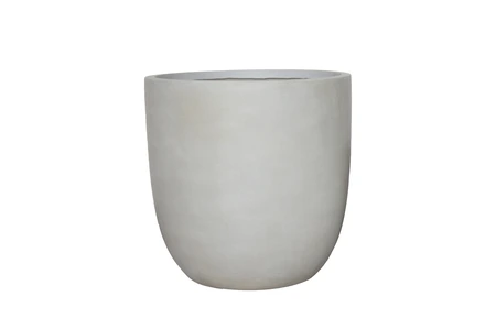 Fibre Clay Eivormige Pot D 42 X H 41 Cm Beige - afbeelding 1