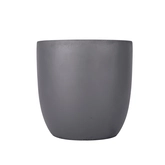 Fibre Clay Eivormige Pot D 42 X H 41 Cm Donkergrijs