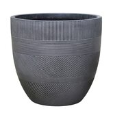 Fibre Clay Pot Donkergrijs - 28 x 28 x 26 cm - afbeelding 1