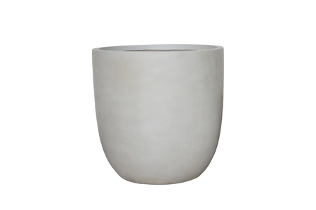 Fibre clay pot egg D 42 x H 41 cm Beige - afbeelding 1