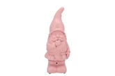 Flirty Jasper Tuinkabouter lichtroze met geluid - H 27 x B 11 x D 10 cm - afbeelding 1