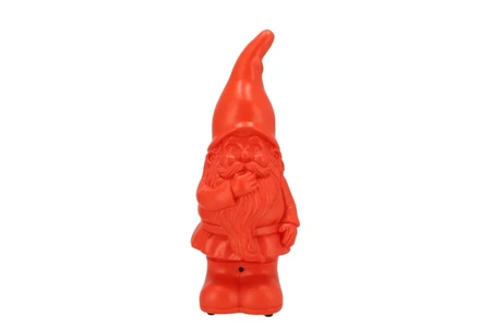 Flirty Jasper Tuinkabouter oranje met geluid - H 27 x B 11 x D 10 cm - afbeelding 1