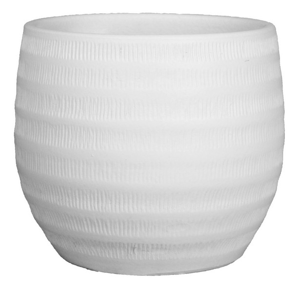 Floran Pot boule d19.5 h17cm wit es/17 - Tuincentrum Floran Pot boule d19.5 h17cm wit es/17 - Tuincentrum