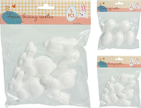 Foam Figuren Pasen (1 set, div. soorten) - afbeelding 1