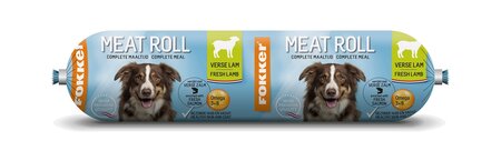 Fokker dog meat roll lam met zalm 800gr - afbeelding 2