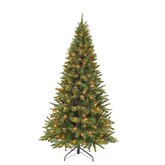 Forest Frosted Slim LED Kunstkerstboom Groen - H 185 x D 102 cm