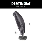 Free-arm parasol cover H240x68