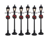 Gas Lantern Street Lamp, Set Of 6, B/O (4.5V) Lemax - afbeelding 1