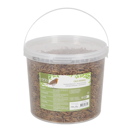Gedroogde calciwormen 0.7kg in emmer