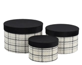 Decoris Cadeaudoos Rechthoek 30,5 x 30,5 x 20 cm Zwart Fluweel Tweed Karton