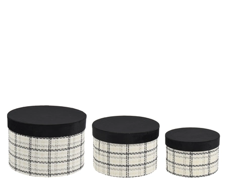 Decoris Cadeaudoos Rechthoek 30,5 x 30,5 x 20 cm Zwart Fluweel Tweed Karton - afbeelding 2