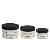 Decoris Cadeaudoos Rechthoek 30,5 x 30,5 x 20 cm Zwart Fluweel Tweed Karton - afbeelding 2