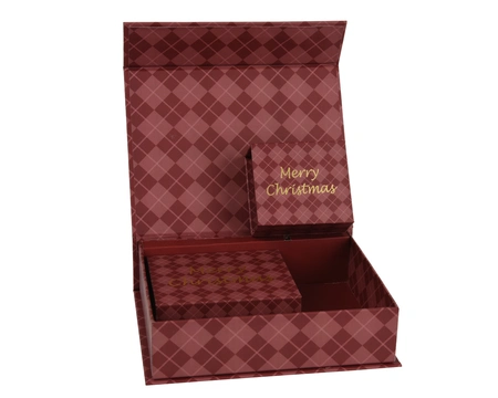 Giftbox karton ossenbloed 3st