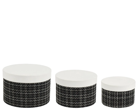 Giftbox karton wit/zwart 3st - afbeelding 2