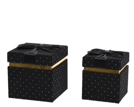 Giftbox karton zwart 2st