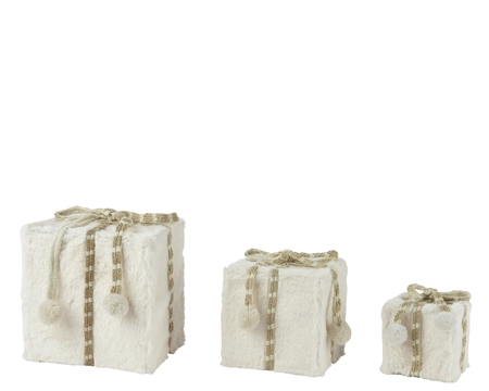 Giftbox kunstbont wolwit 3st - afbeelding 2