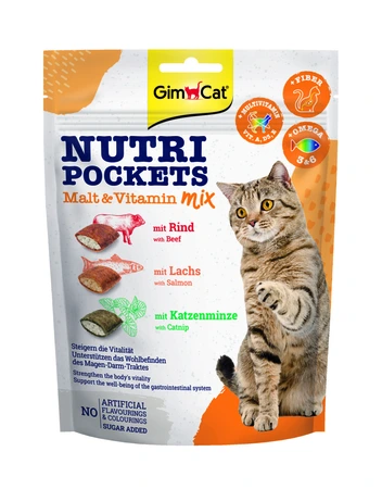 GimCat Nutri Pockets malt&vitamin mix 150gr