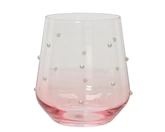 Glas glas d9.50h10.50cm roze