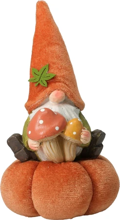 Gnome Op Pompoen 20cm (1 stuk, div. soorten) - afbeelding 3