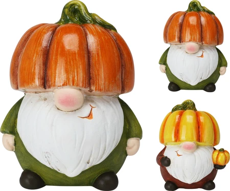 Gnome Pompoenhoed 12cm (1 stuk, div. soorten) - afbeelding 1