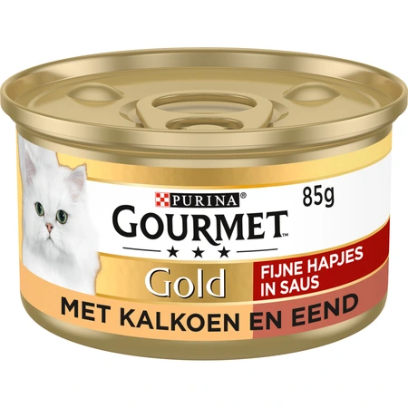 Gourmet Gold Blik Fijne Hapjes Kalkoen&Eend 85Gr