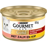 Gourmet Gold Blik Fijne Hapjes Zalm&Kip - 85gr