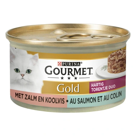 Gourmet Gold Blik Hartig Torentje Zalm 85Gr - afbeelding 2