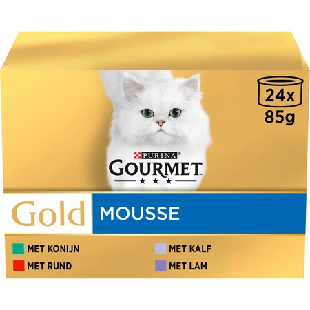 Gourmet Gold blik mousse rund mp 24x85gr